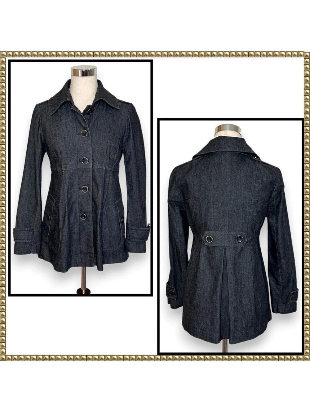 Kenar Sport Charcoal Fit and Flare Jacket Small